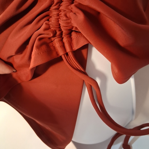 Torrid Rust Halter One Piece Swimsuit - Picture 4 of 9